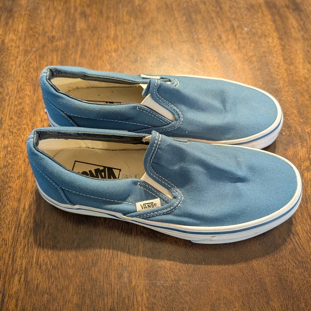 Vans Classic Blue Canvas Slip-Ons